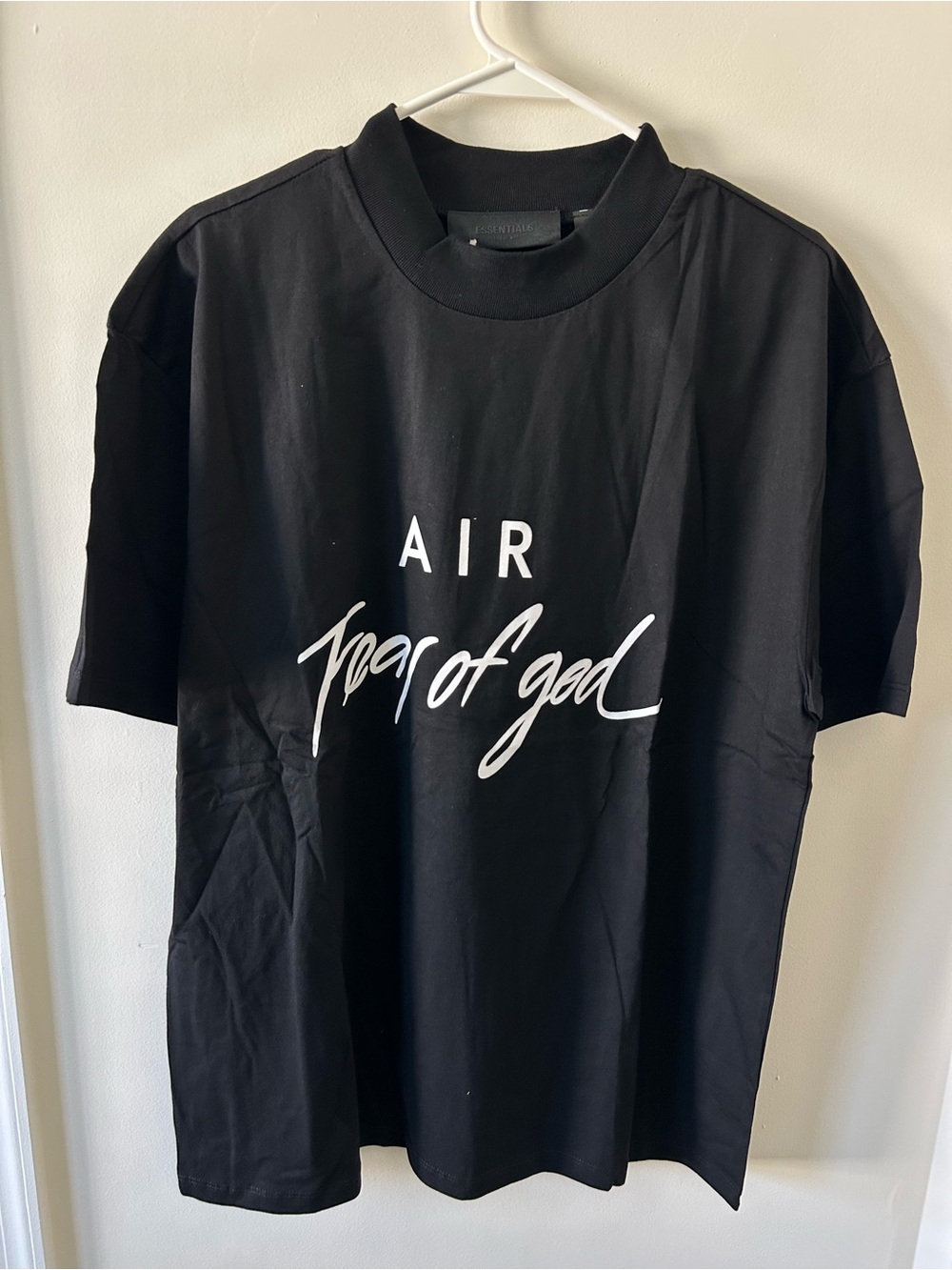 Fear of God Black 'Air' Logo Short Sleeve Tee